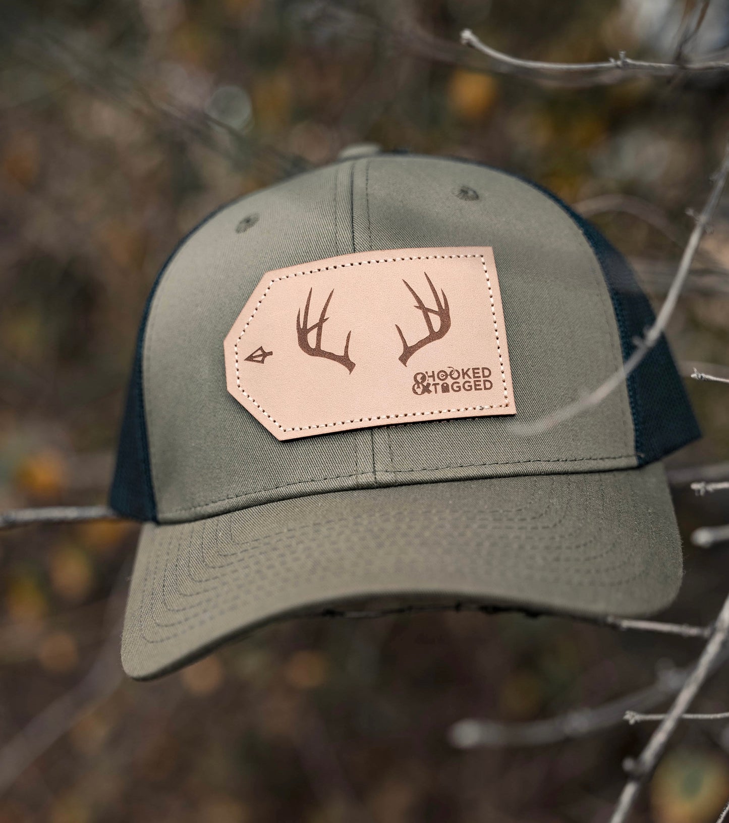 Hooked & Tagged  - Buck Antler Patch Hat