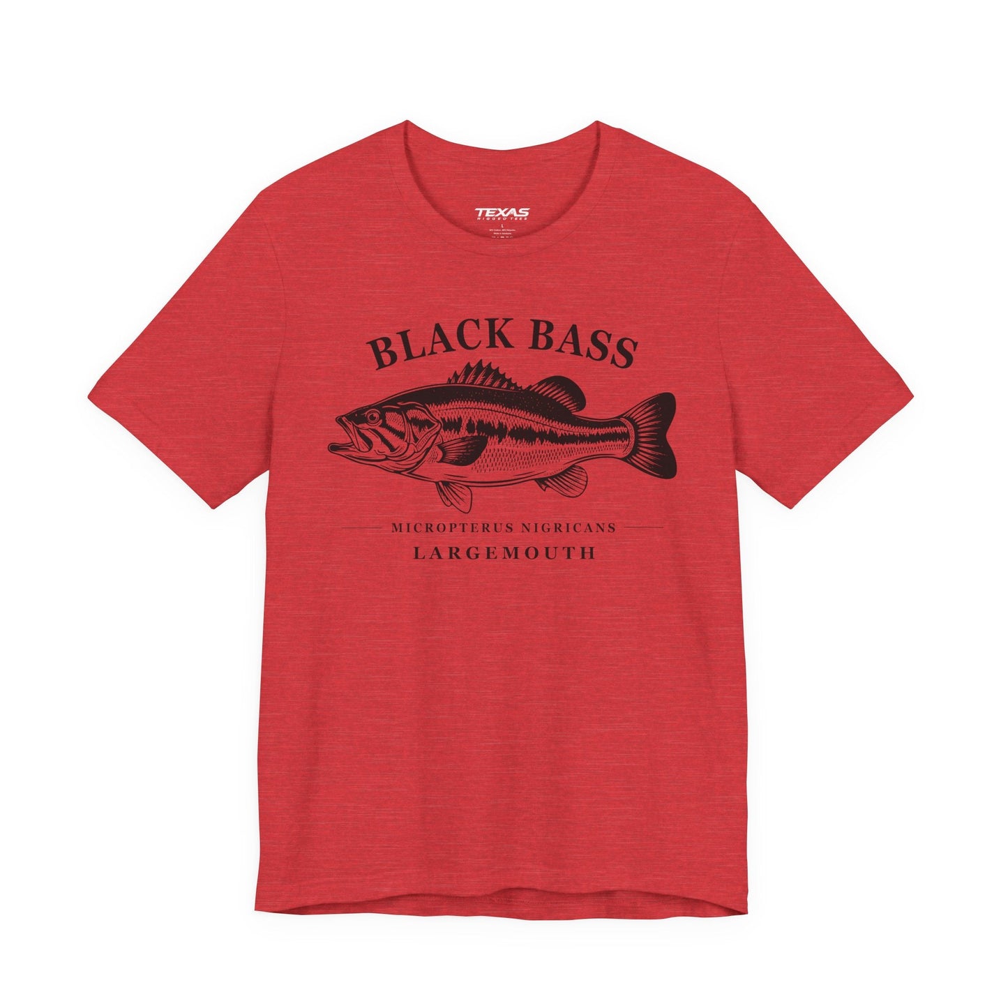 Texas Rigged Tees Black Bass — Unisex Cotton Tee