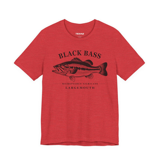 Texas Rigged Tees Black Bass — Unisex Cotton Tee