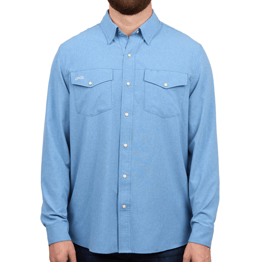 GameGuard Off-Road Blue StockYard Shirt | Long Sleeve