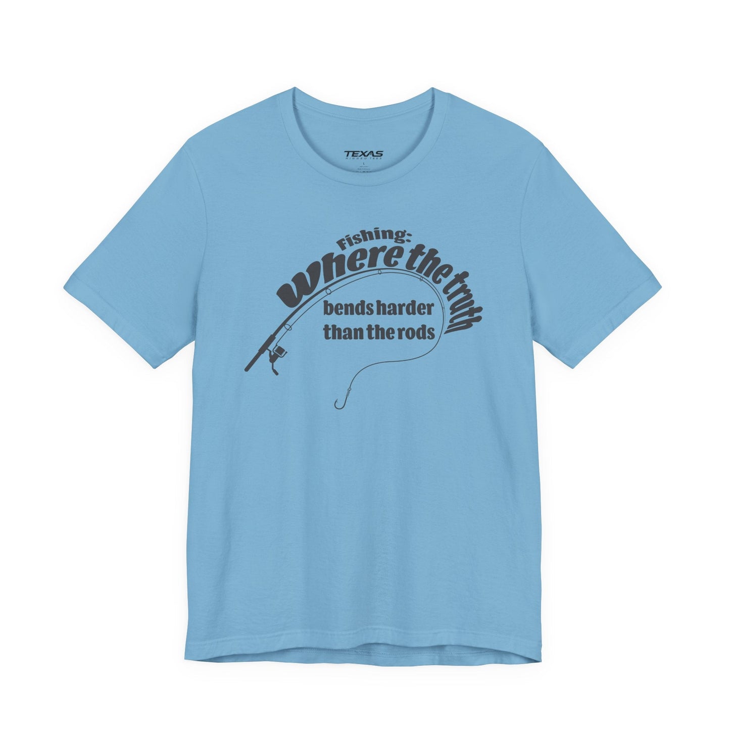 Texas Rigged Tees Fishing: Where the Truth Bends Harder Than the Rods — Unisex Cotton Tee