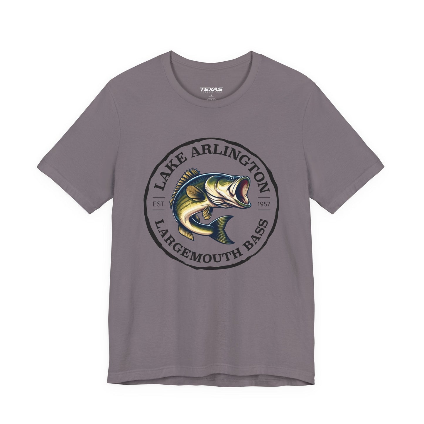 Texas Rigged Tees Lake Arlington Largemouth Bass — Unisex Cotton Tee