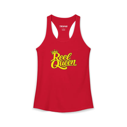 Texas Rigged Tees Reel Queen — Women’s Racerback Tank