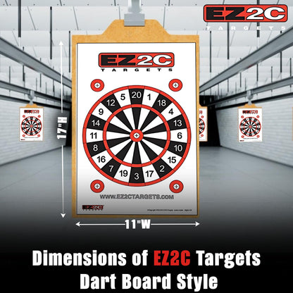 EZ2C Four Fun Game Styles: Paper Targets Shooting Range 11"x17" USA MADE