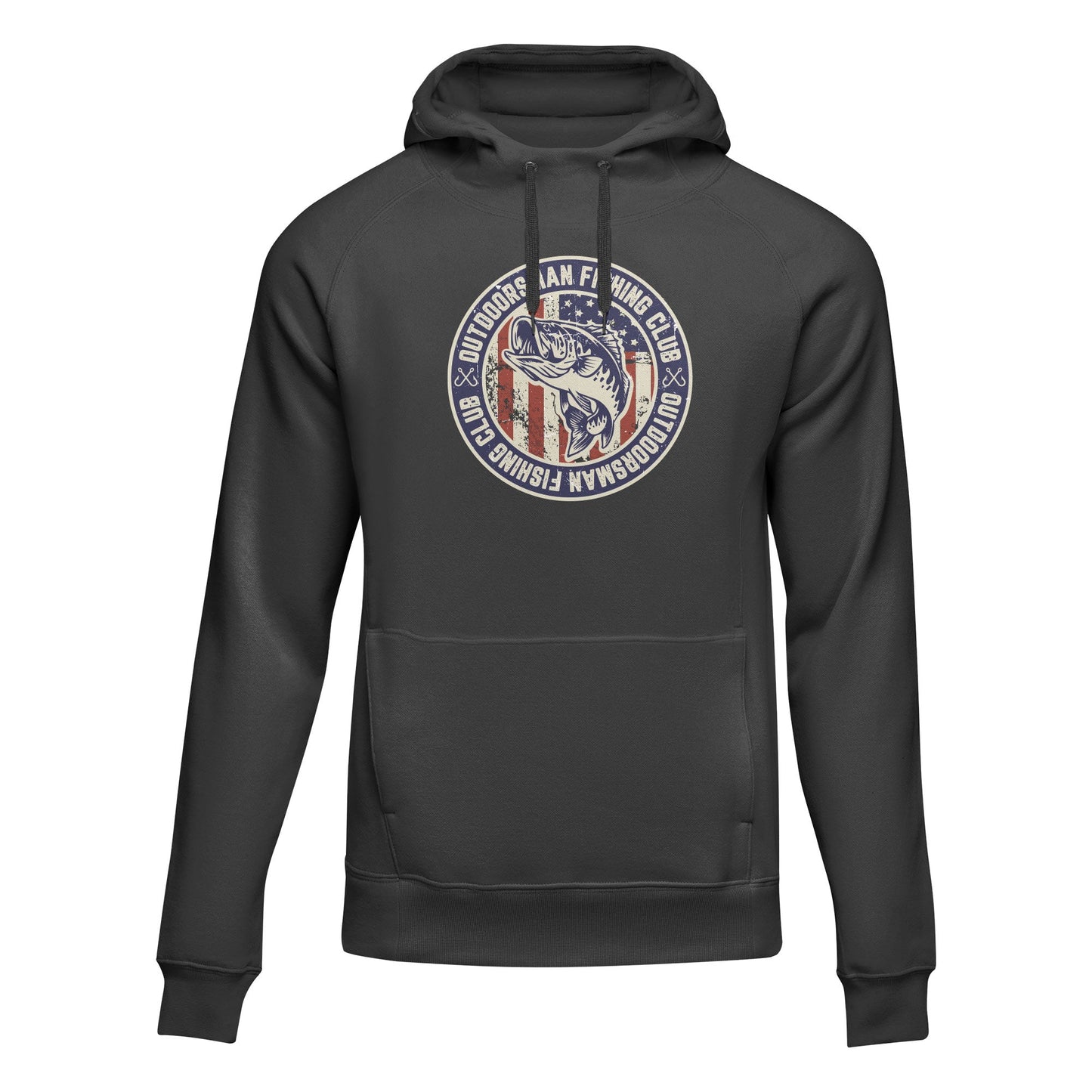 Outdoorzees Outdoorsman Fishing Club Patriotic Unisex Hoodie