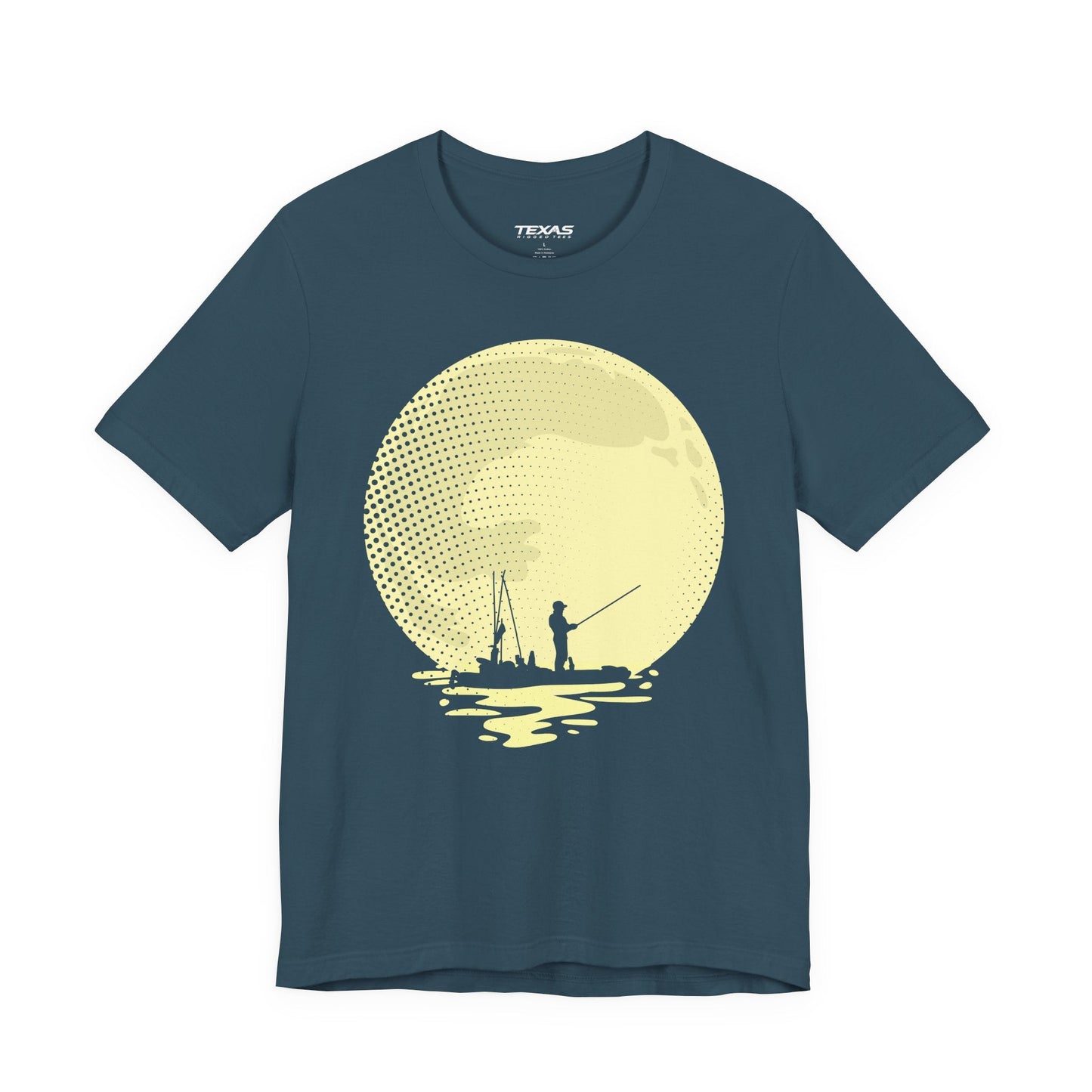 Texas Rigged Tees Full Moon Fishing (Kayak Edition) — Unisex Cotton Tee