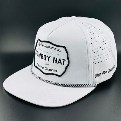 Cowboy Revolution “Cowboy Hat” Performance Patch Rope Hat - White