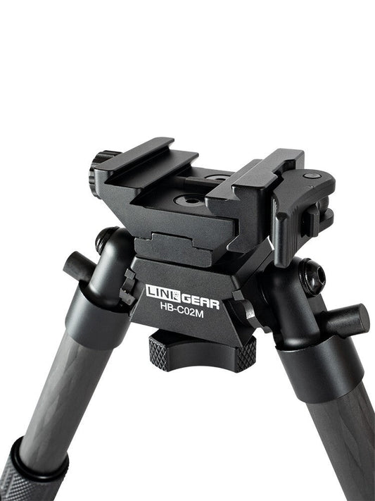 Linkogear HB-C02M Bipod – Black, Carbon Fiber, Quick-Detach, 7-10” Adjust