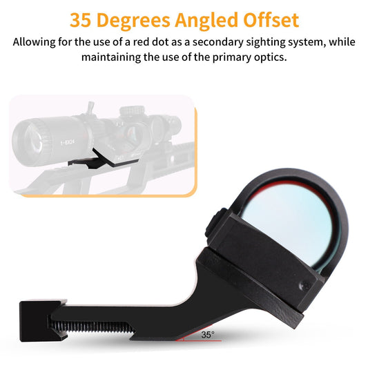 MUCITUP MUCTAC RMR 35° Offset  Red Dot Mount 6061-T6 Aluminum Ambi Locking Zero Hold
