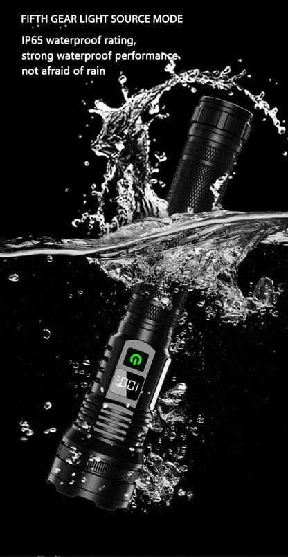 MUCITUP Muctac CHARGE Flashlight, 5000+ LMS, Zoomable, LED, USB, IP65, Aluminum Alloy