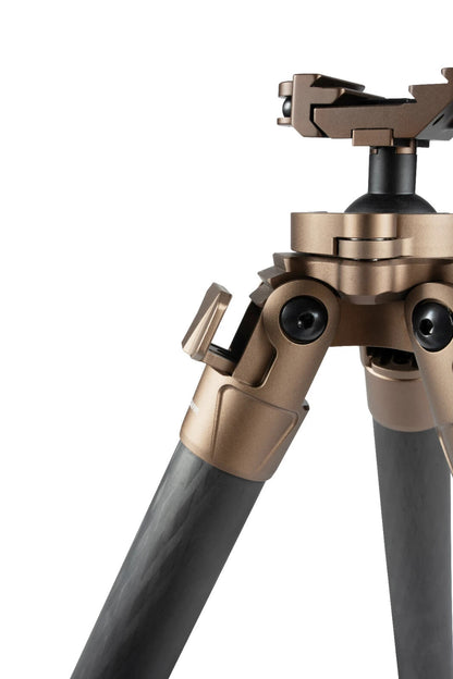 Linkogear Carbon Fiber Tripod – Picatinny/Arca, 64" Max, 66lb Capacity - Brown