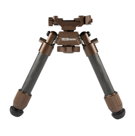 Linkogear HB-C02M Bipod – Brown, Carbon Fiber, Quick-Detach, 7-10” Adjust