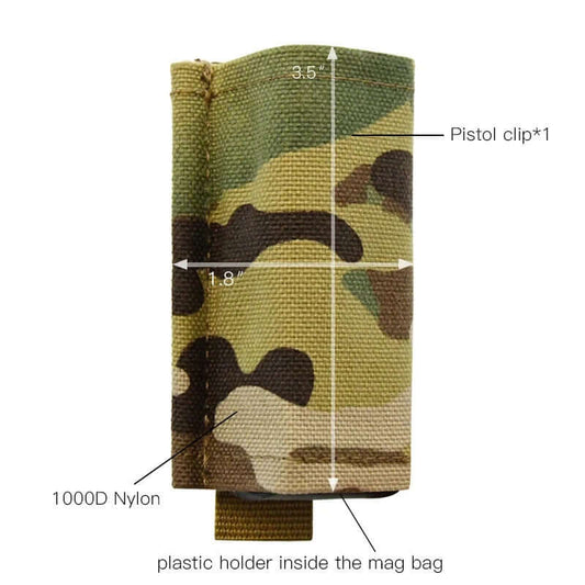 MUCITUP MUCTAC Tactical Single Mag Pouch – MOLLE, Multicam, 1000D Nylon