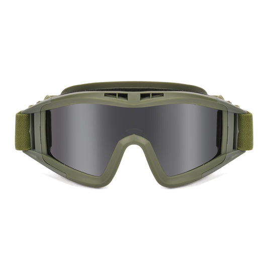 MUCITUP 3.2MM Tactical Goggles Anti-Fog Ballistic Glasses 3 Lens Kit – Black Tan OD