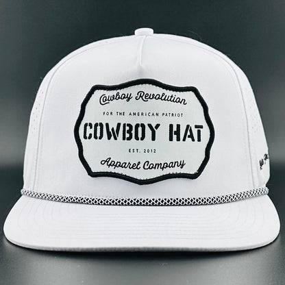 Cowboy Revolution “Cowboy Hat” Performance Patch Rope Hat - White