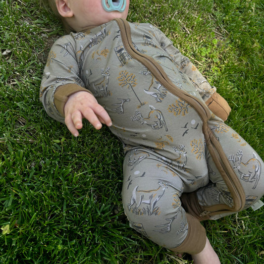 Bow Crew Apparel "Antler Club" Baby Zippy