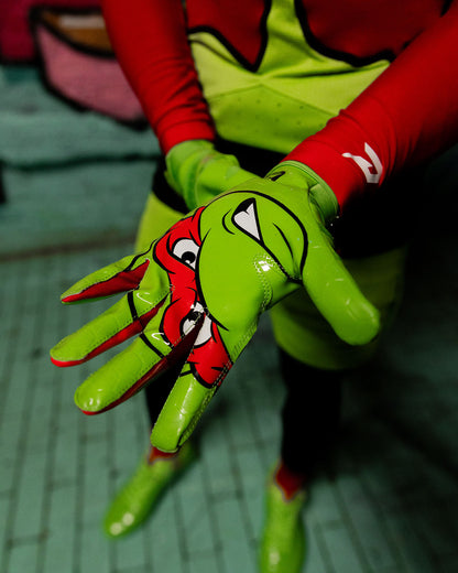 Phenom Elite Ninja Turtles: Raphael Football Gloves – VPS5 by Phenom Elite