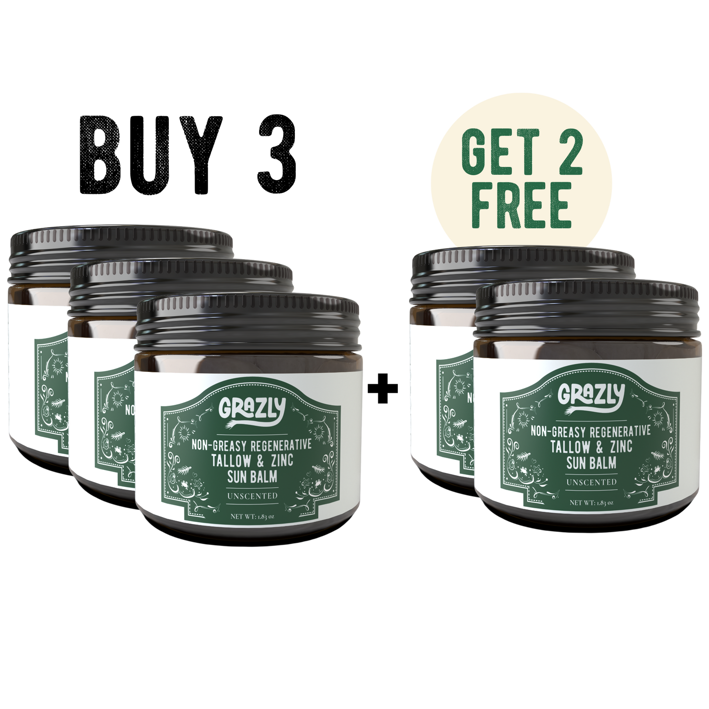 Grazly  Regenerative Tallow & Zinc Sun Balm