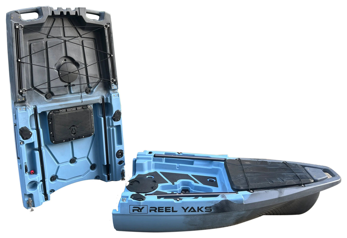 ReelYaks 10ft Recon Modular Prop Drive Pedal Fishing Kayak | 430lbs Capacity | 2 Piece