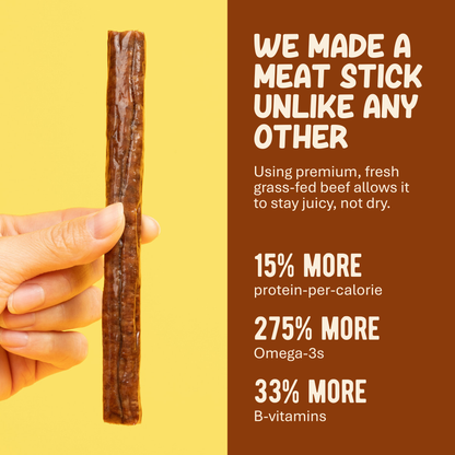 Grazly  Plain Beef Meat Sticks - 100% Grass-Fed & Finished