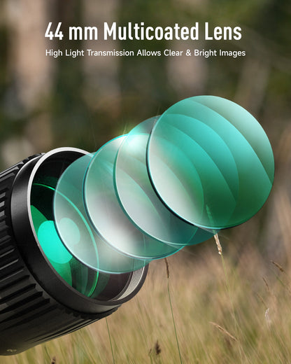 Pinty Scopes 4-12x44 Red & Green Illuminated Optical Riflescope Reticle AO Scope