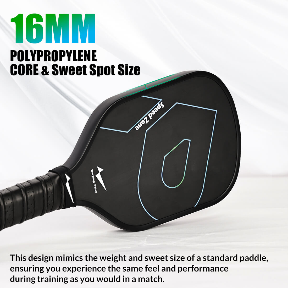 Warping Point Pickleball Training Paddle - 16mm