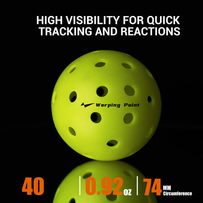 Warping Point Ascent Outdoor Tournament Pickleballs