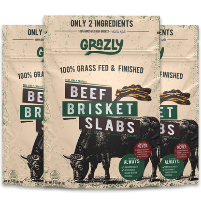 Grazly  Beef Brisket Slabs - 100% Grass-Fed & Finished