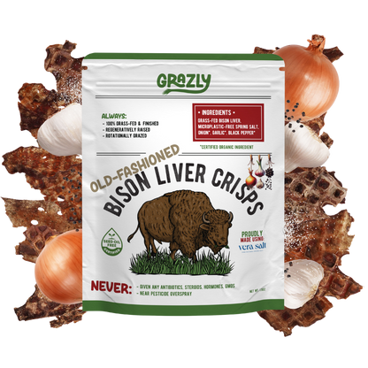 Grazly  Bison Liver Crisps - 100% Grass-Fed/Finished