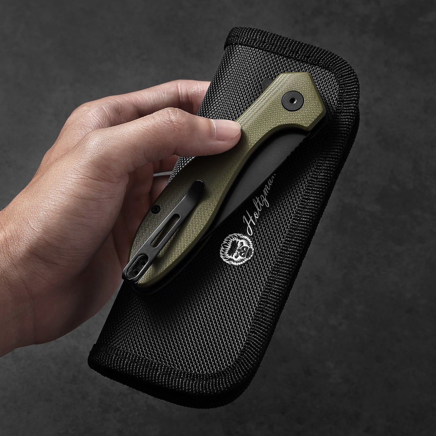 Holtzman's Gorilla Survival The Vector Folding Pocket Knife Giftset for Men and Women (Green and Black)