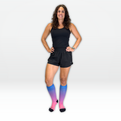 Crazy Compression Ombré Blue Pink - (Standard & Extra Wide)