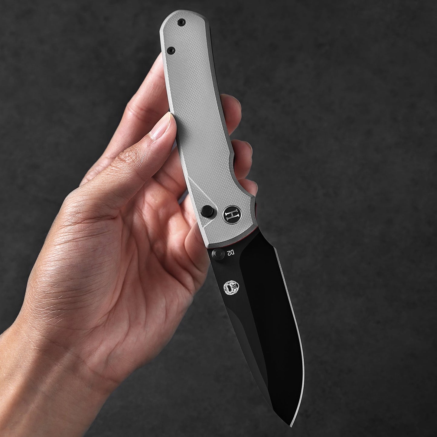 Holtzman's Gorilla Survival The Loyalist Folding Pocket Knife Giftset for Men and Women (Black and White)