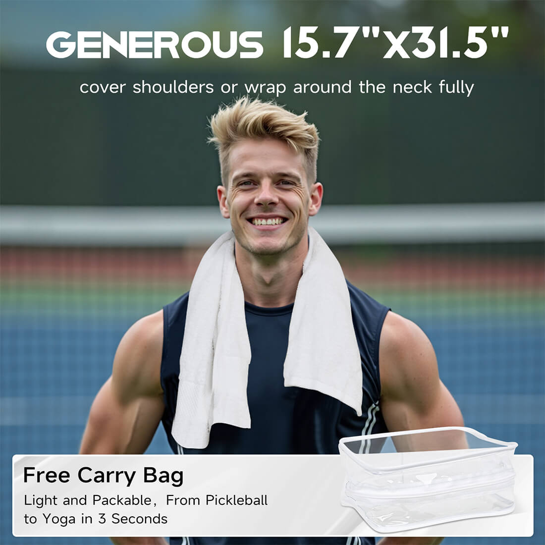 Warping Point Pickleball Towel - White