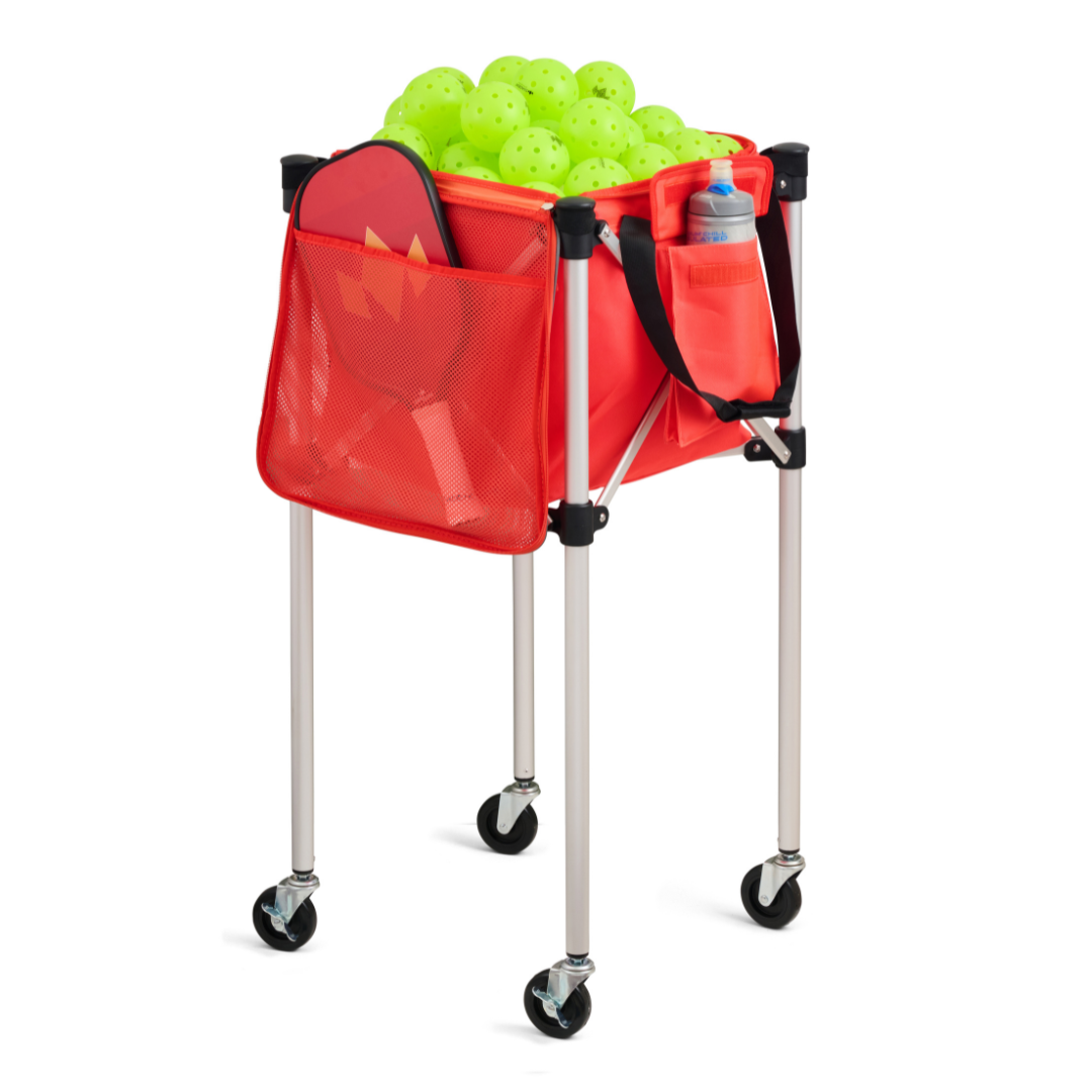 Racket Pets Ball Tote - Orange Replacement Bag for Tennis and Pickleball Pro Teaching Cart