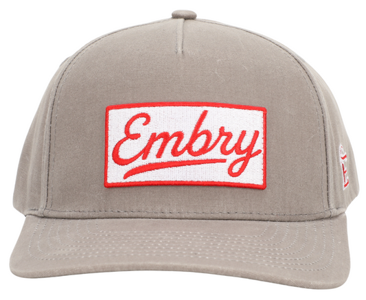Embry Outdoors Gray Waxed Canvas - Logo Patch