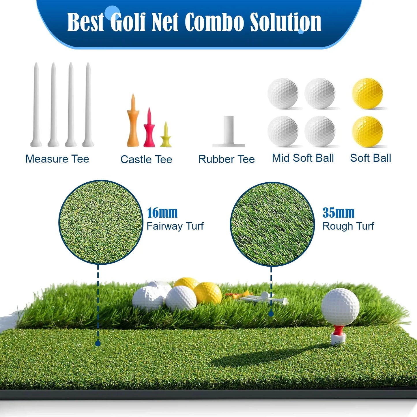 DCUTIE Pro Golf Net for Backyard – Heavy Duty Golf Practice Net