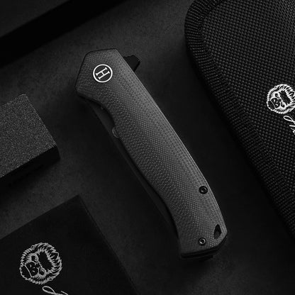 Holtzman's Gorilla Survival The Pathfinder Folding Pocket Holtzman's Gorilla Survival Knife Giftset for Men and Women (Black and Blue)