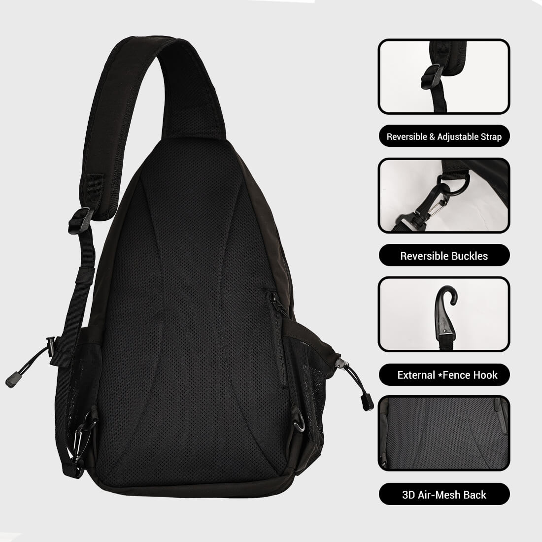 Warping Point Pickleball Sling Bag - Black