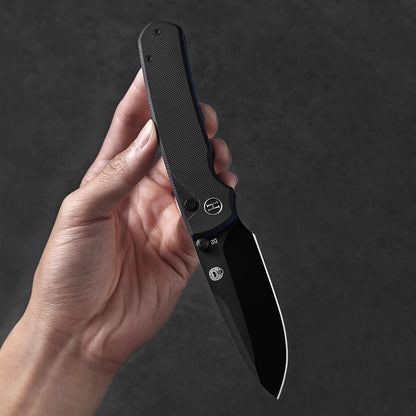 Holtzman's Gorilla Survival The Loyalist Folding Pocket Knife Giftset for Men and Women (Black and Blue)