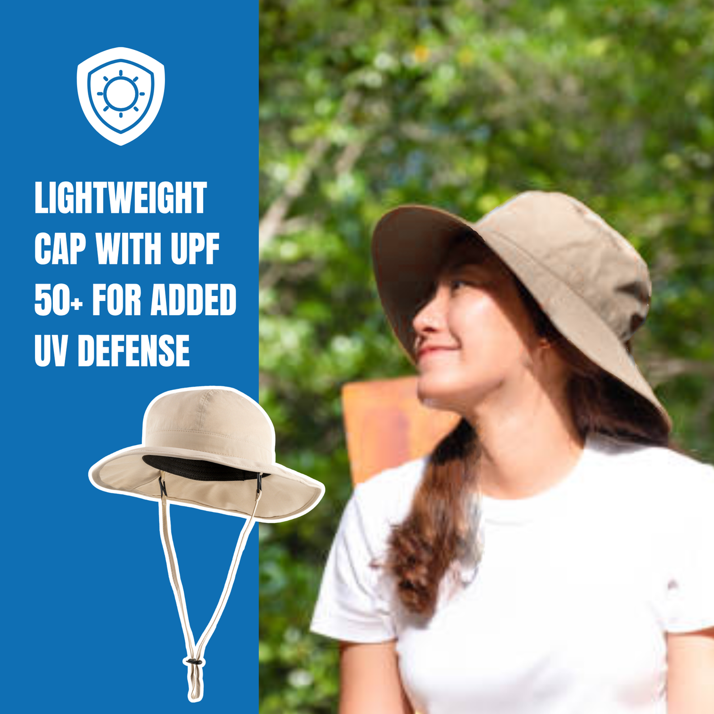 Panther Vision POWERCAP ICE Cooling Sun Hat – Instant Cooling Relief with Reusable Ice Packs, UPF 50 UV Sun Protection, Lightweight & Breathable for Hot Weather