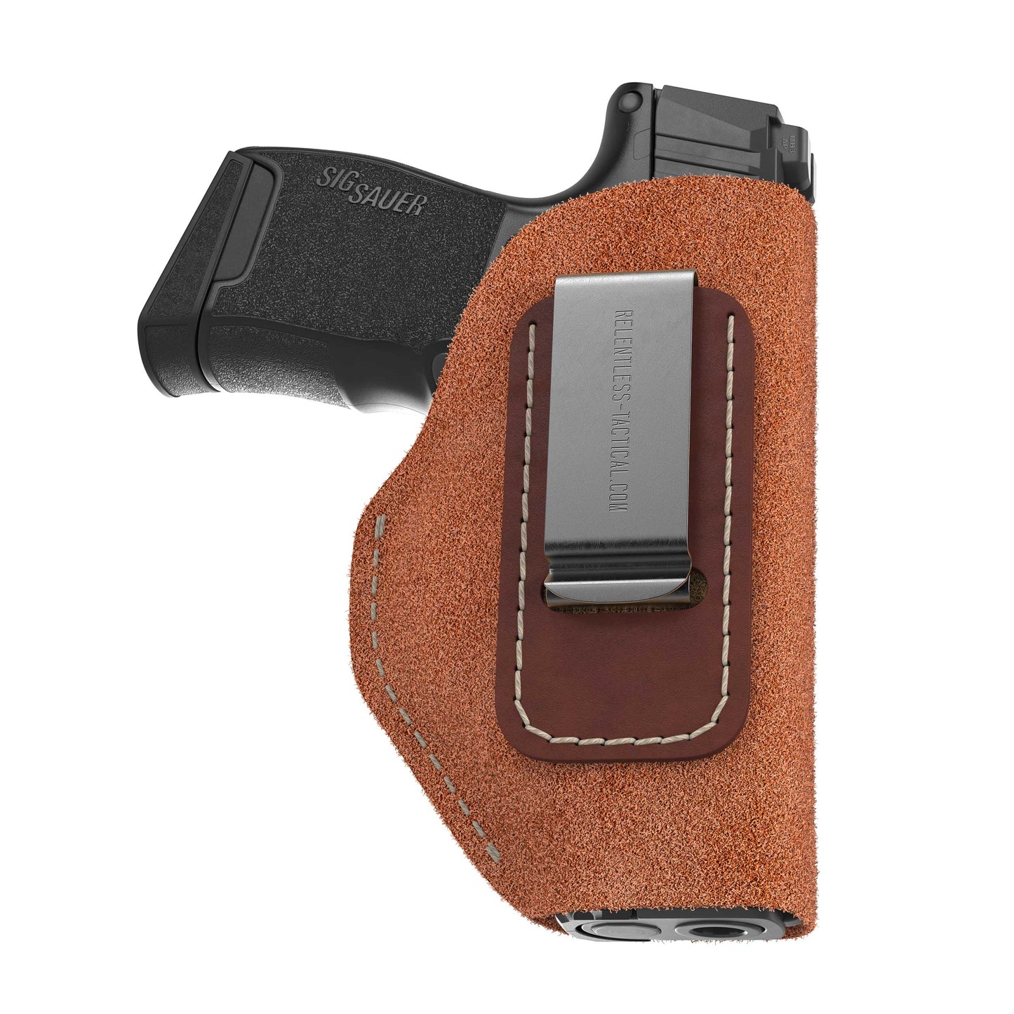 Relentless Tactical The Ultimate Suede IWB Holster - Medium Size | Fits Glock 42 | Sig P365 | Hellcat | Lifetime Warranty | Made in USA