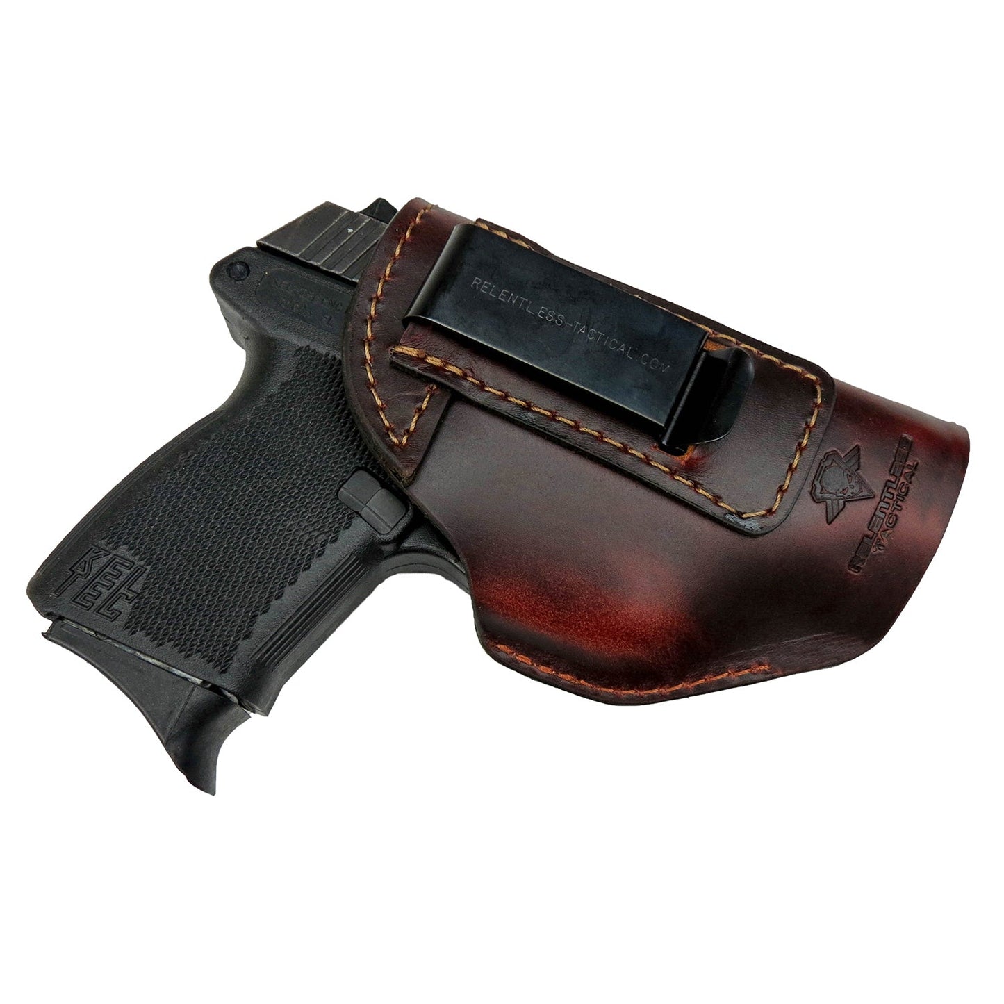 Relentless Tactical The Defender Leather IWB Holster | Fits Glock 42 | P365 | Hellcat | Lifetime Warranty | Made in USA