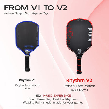 Warping Point Rhythm Hybrid Pickleball Paddle – Red