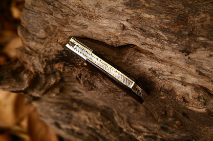 KBS Knives Hand Engraved Custom Damascus Steel EDC Folding Pocket Knife | 3-Inch Blade, Wenge Wood Handle, Leather Case | Anniversary Gift Idea