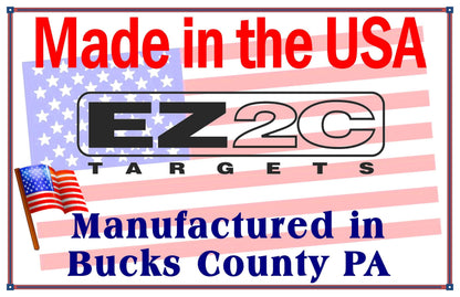 EZ2C Targets #5: Bullseye w 1" Grids for Sight-in 11"x17" USA MADE