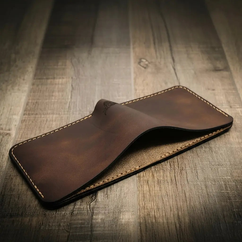 Bull Sheath Leather Big Bend Bifold Wallet
