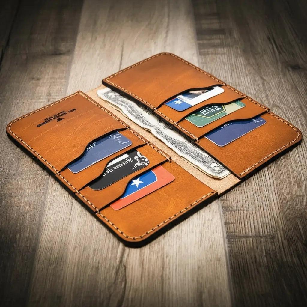 Bull Sheath Leather The Houstonian Long Wallet