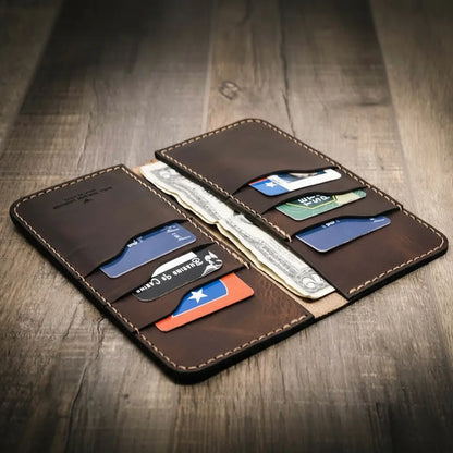 Bull Sheath Leather The Houstonian Long Wallet