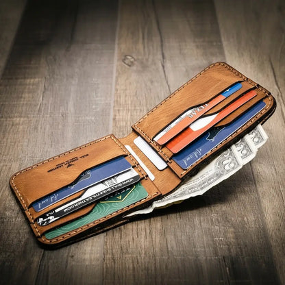 Bull Sheath Leather Big Bend Bifold Wallet