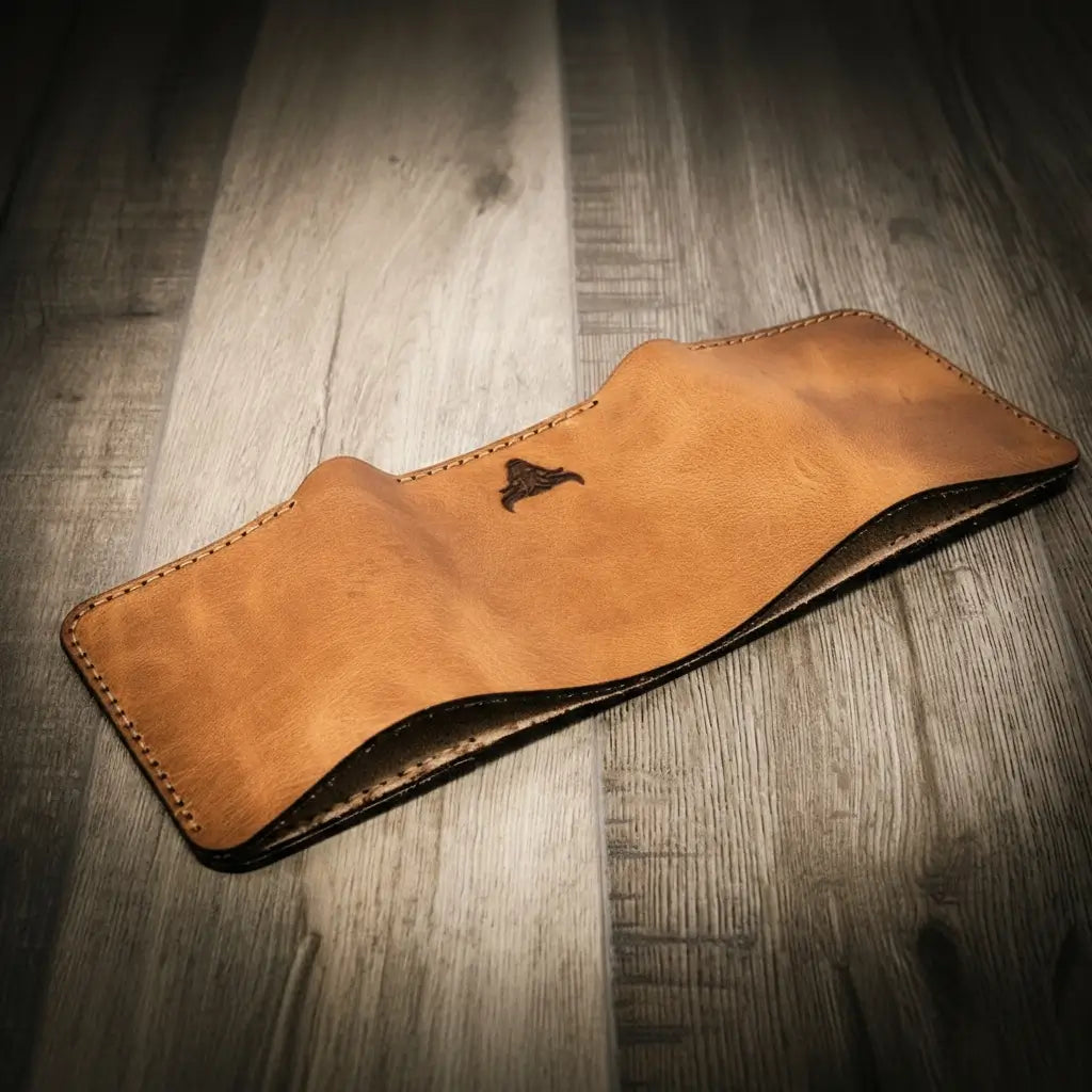 Bull Sheath Leather The Trinity Trifold Wallet